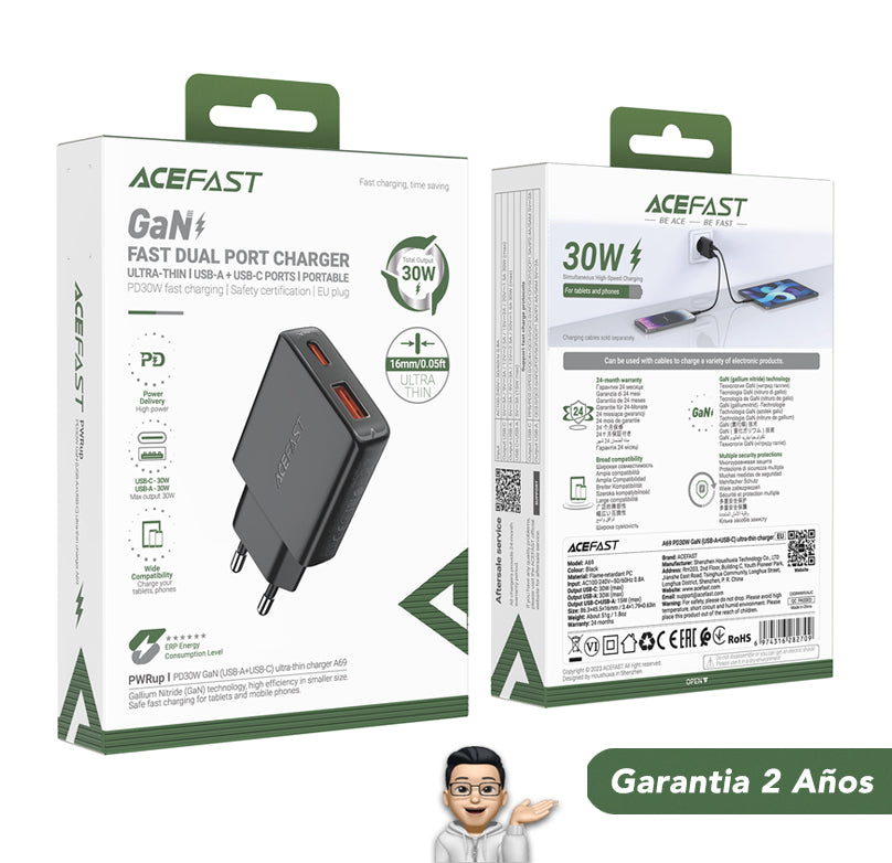 ACEFAST A69 Cargador Rápido a 30 Watts