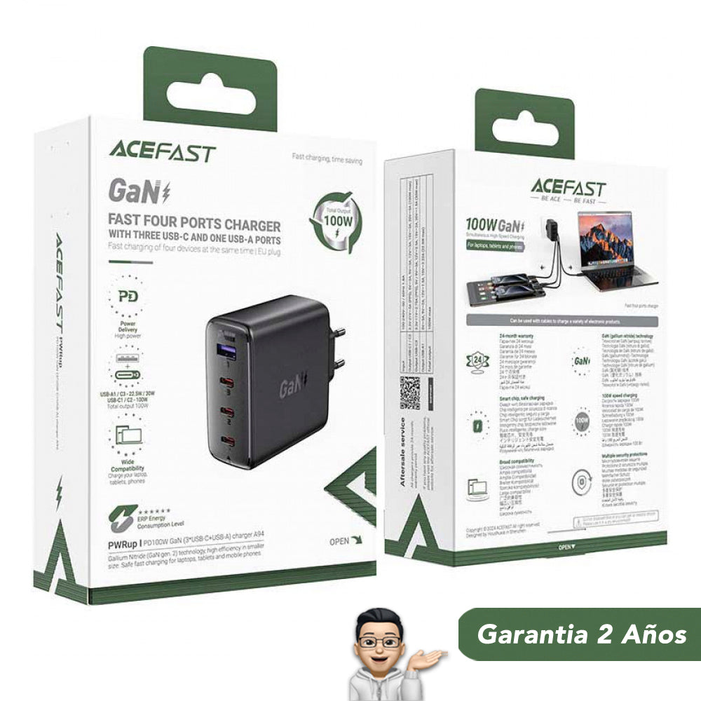 ACEFAST A94 Cargador Rápido GaN a 100 Watts