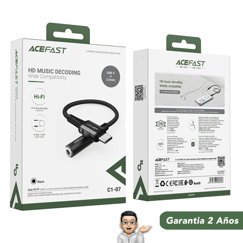 ACEFAST C1-07 Adaptador de Audio a Tipo C