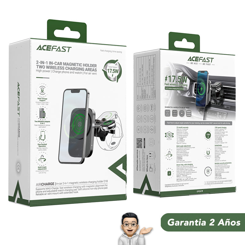 ACEFAST D18 Soporte con carga inalámbrica 2en1