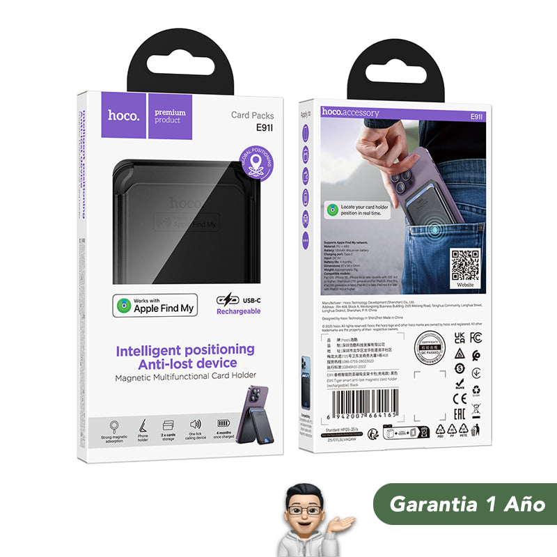 HOCO E91I Tarjetero magnético inteligente anti pérdida