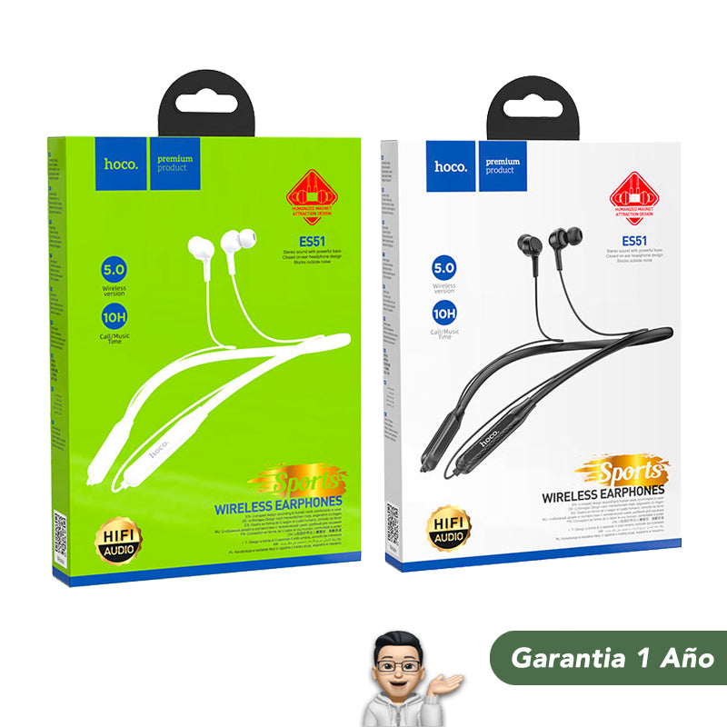 HOCO ES51 Audífonos Bluetooth tipo Collar de 10 horas