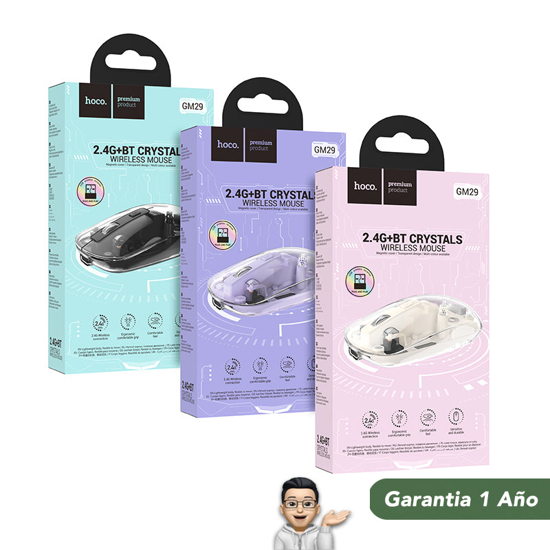 HOCO GM26 Mouse inalámbrico y Bluetooth
