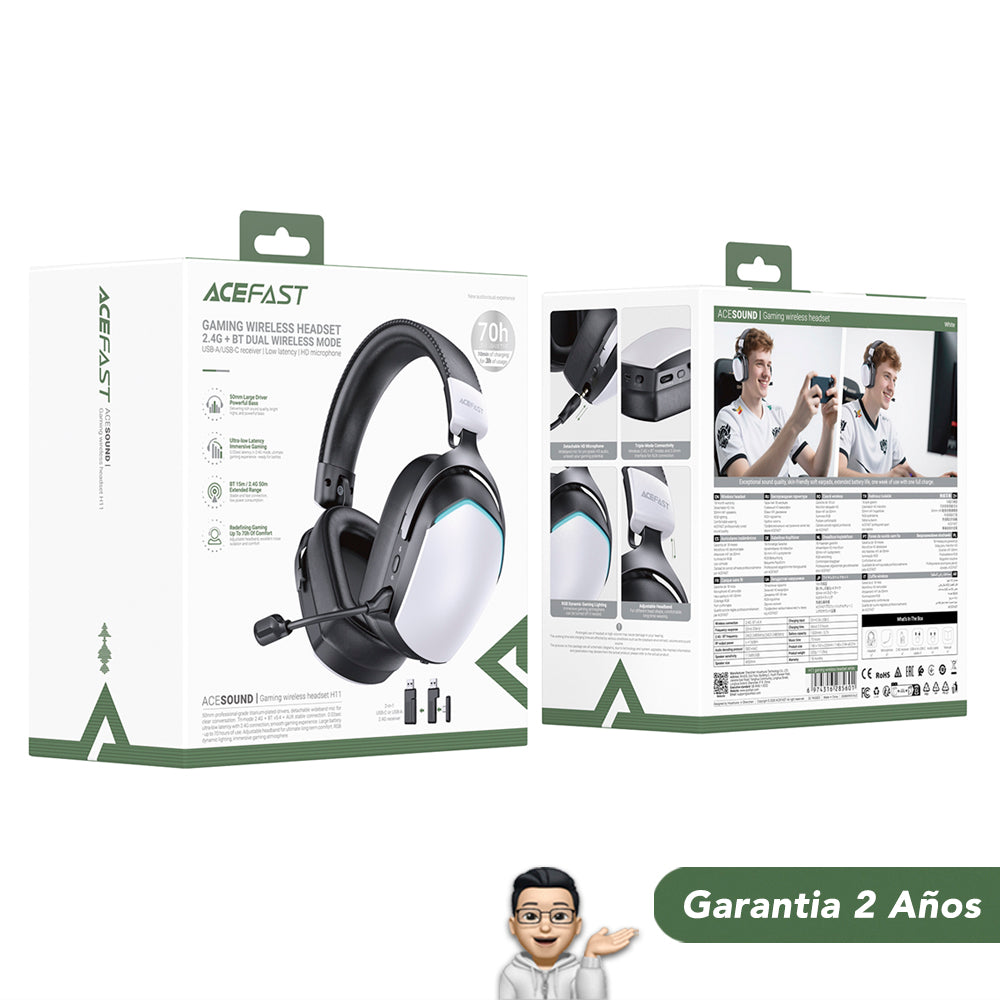 ACEFAST H11 Audífonos Bluetooth para juegos