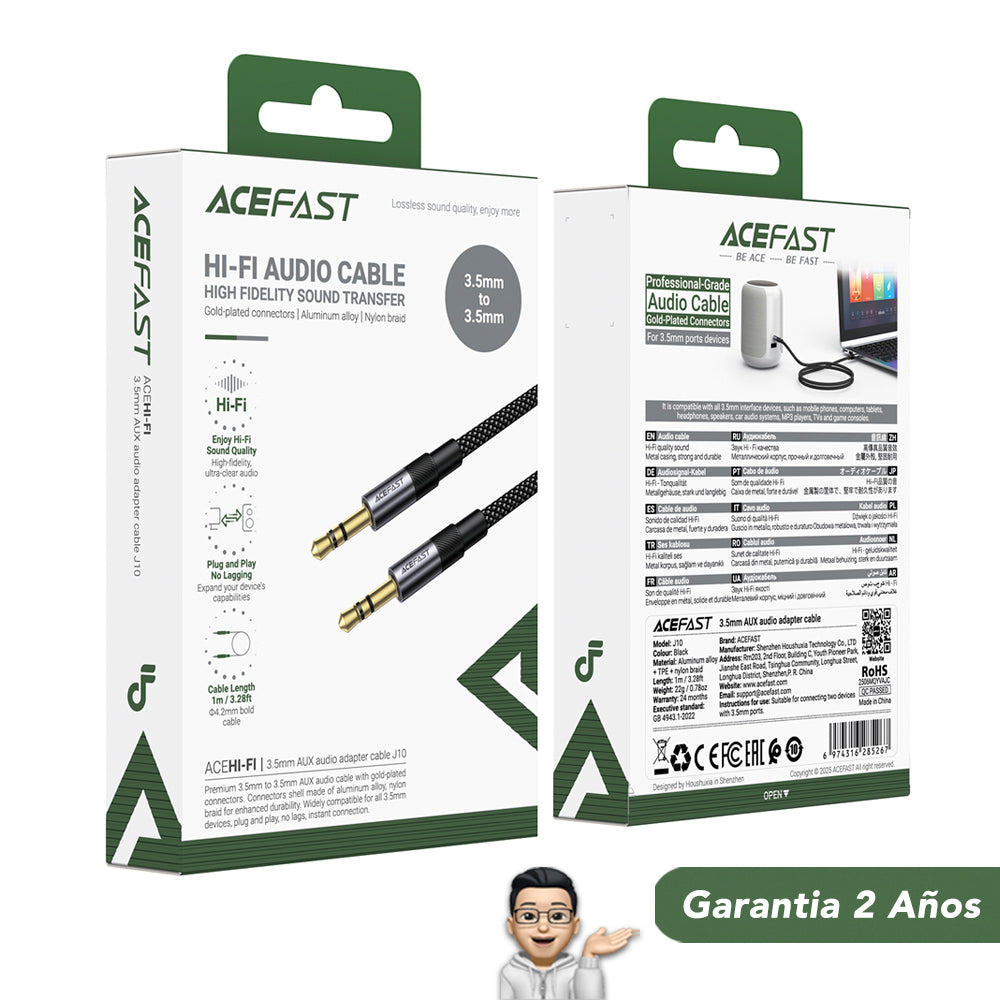 ACEFAST J10 Cable Auxiliar Jack 3.5 mm