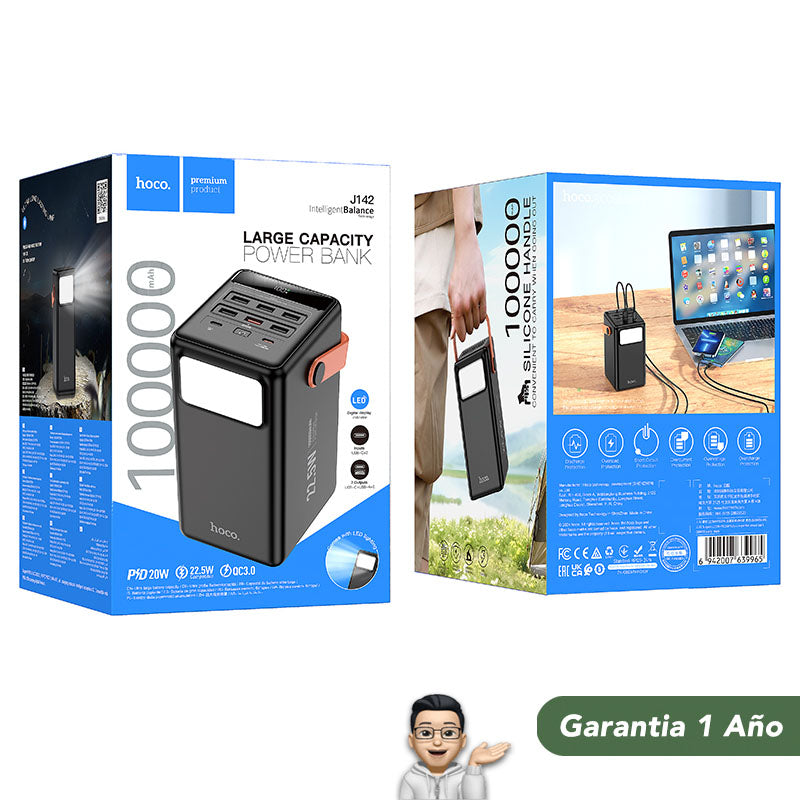 HOCO J142 de 100000 mAh Carga rápida