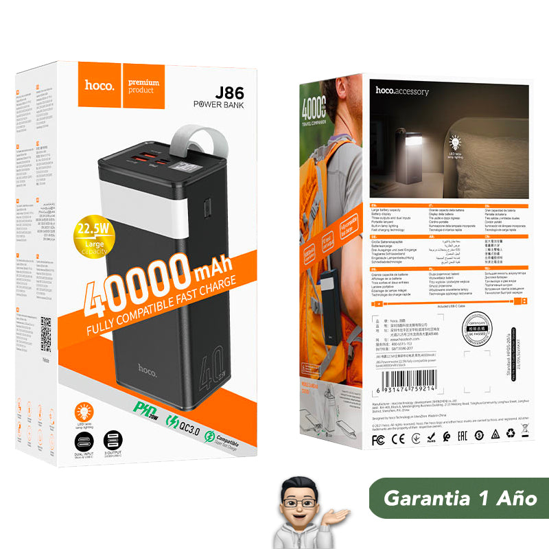 Hoco J86 40000 mAh Carga Rapida