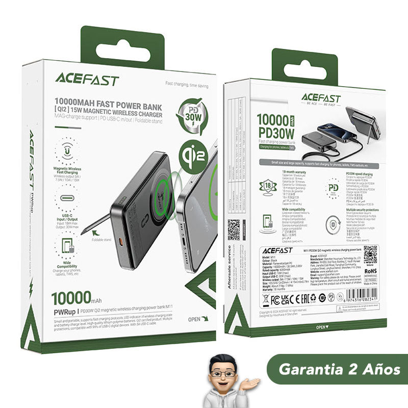 ACEFAST M11 de 10000 Carga rápida Magsafe Qi2