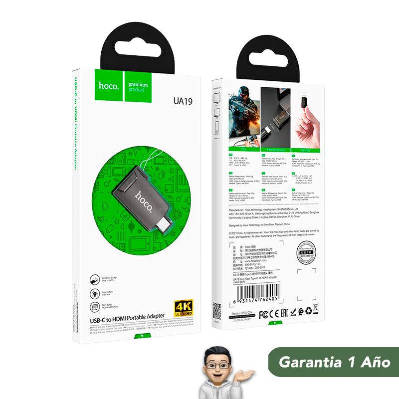 HOCO UA19 Adaptador HDMI a Tipo-C