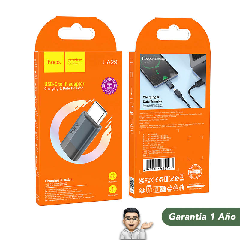 HOCO UA29 Adaptador Lightning a Tipo C