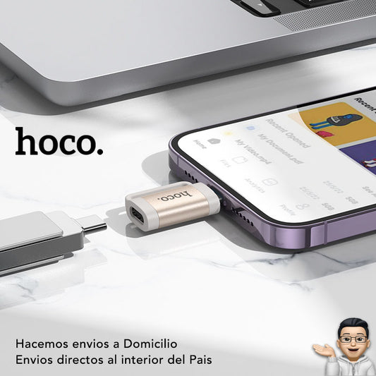 HOCO UA31-B Adaptador de Tipo C a Lightning para iPhone OTG
