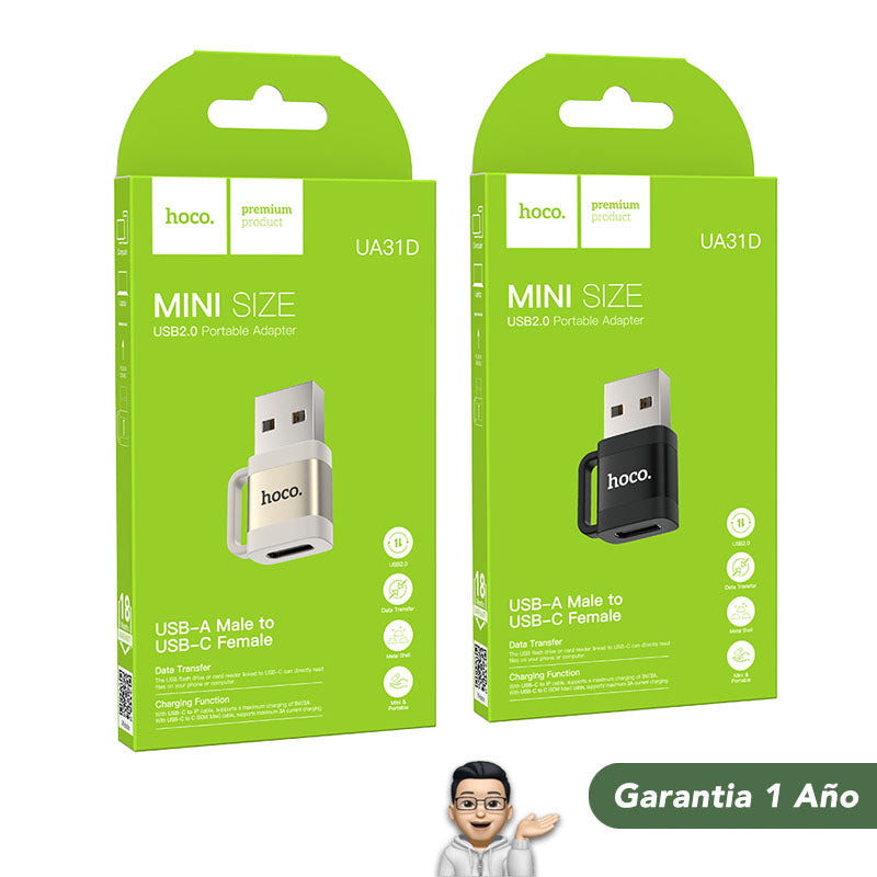 HOCO UA31-D Adaptador Tipo-C a USB 2.0