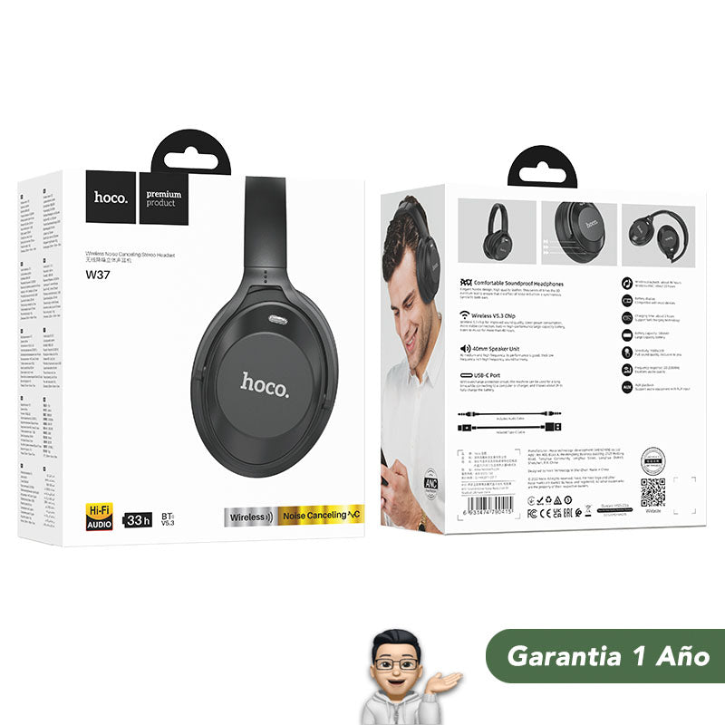 HOCO W37 Audífonos Bluetooth Headset con ANC