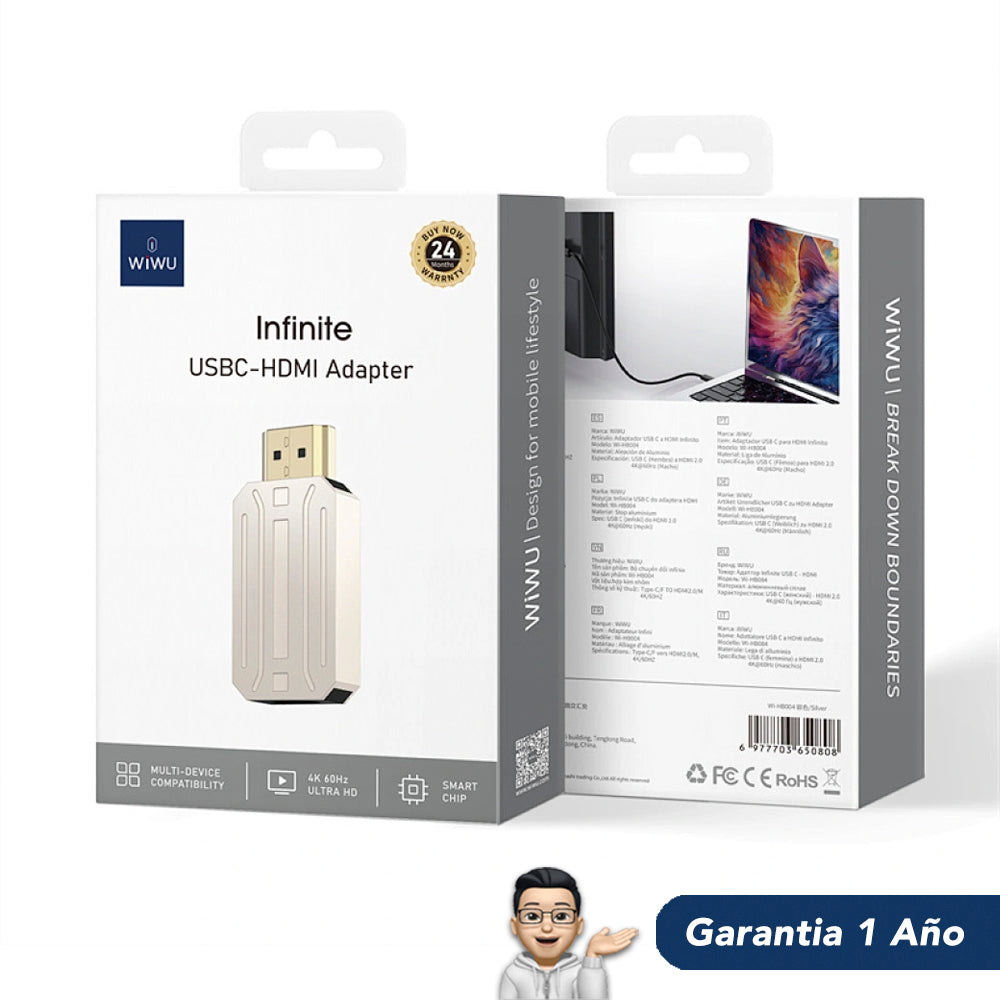 WIWU HB004 Adaptador Tipo-C a HDMI 4K