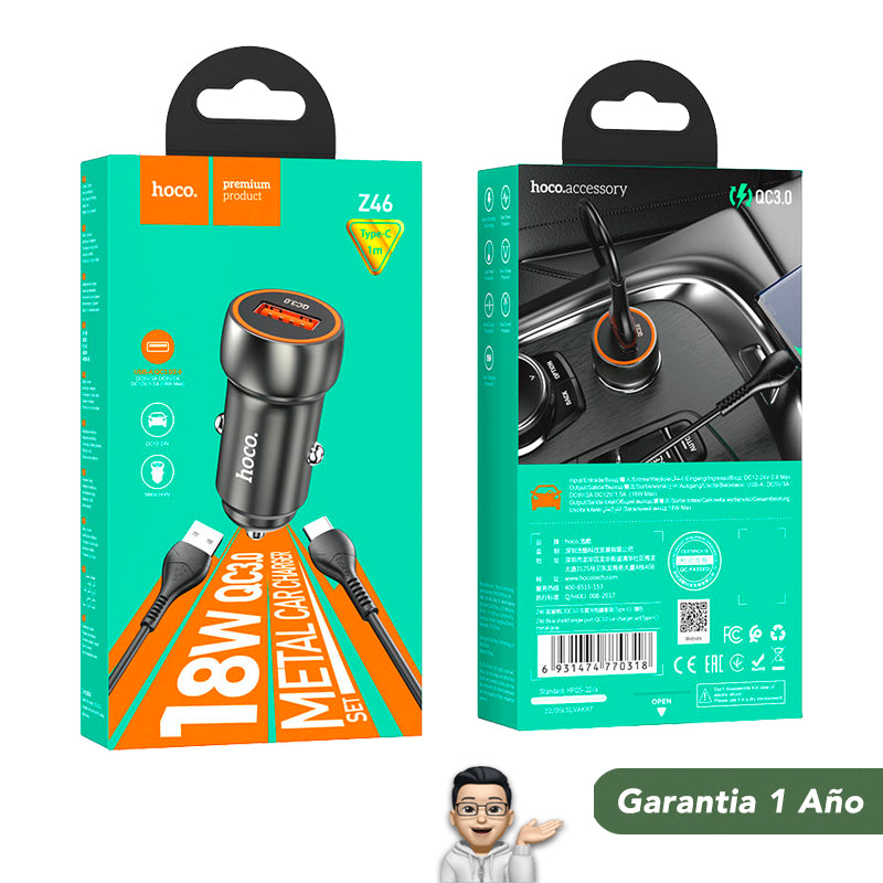 HOCO Z46 Cargador de Auto completo Carga Rapido