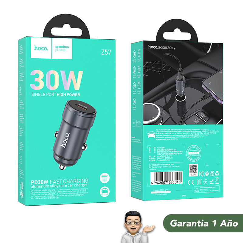 HOCO Z57 Cargador de Auto Rápido 30 Watts