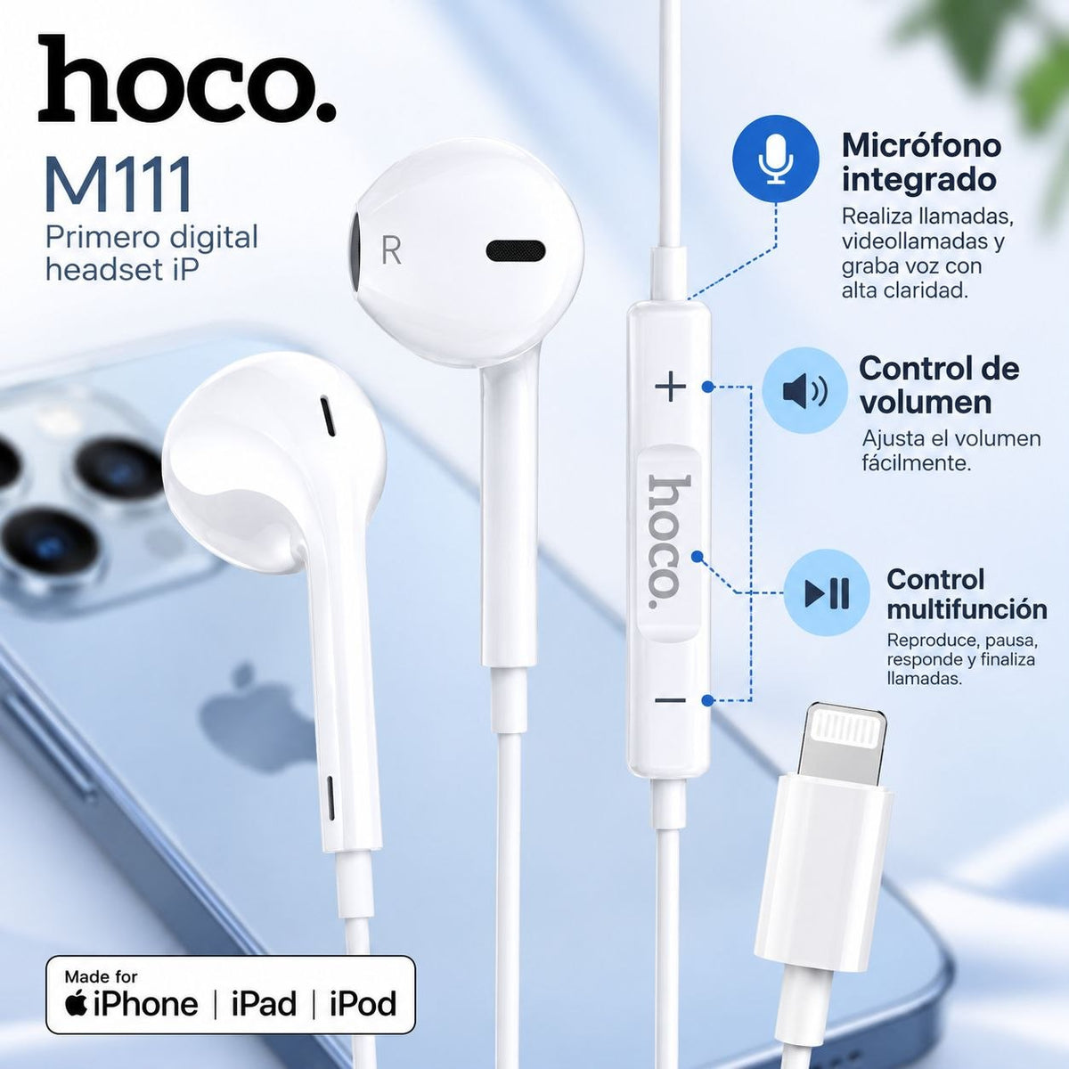 HOCO M111 Audifonos para iPhone