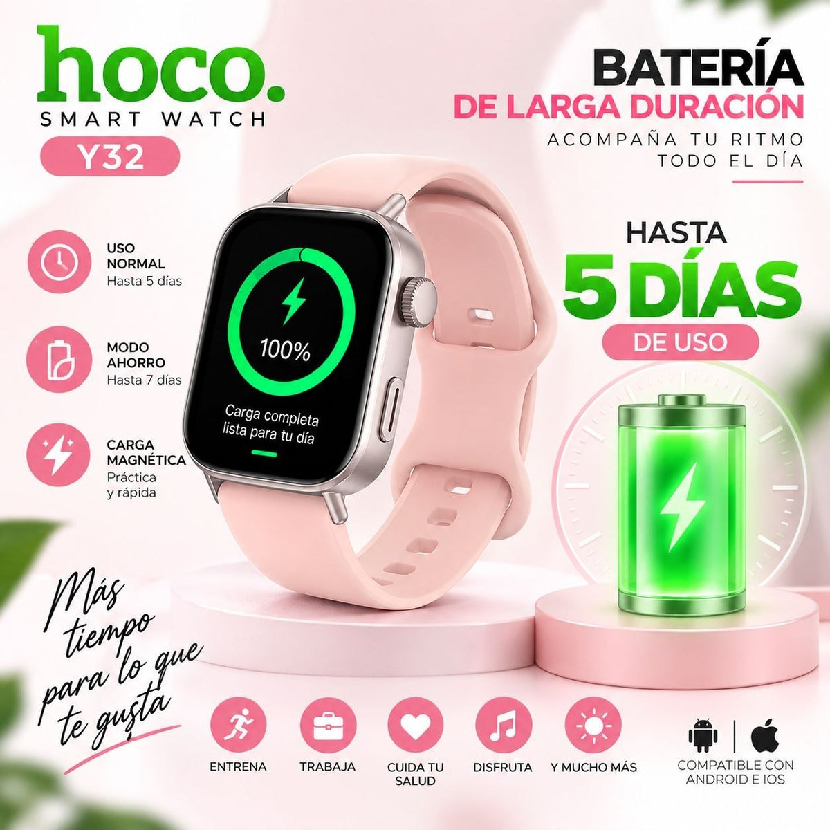 HOCO Y32 Smart Watch Soporta Llamadas