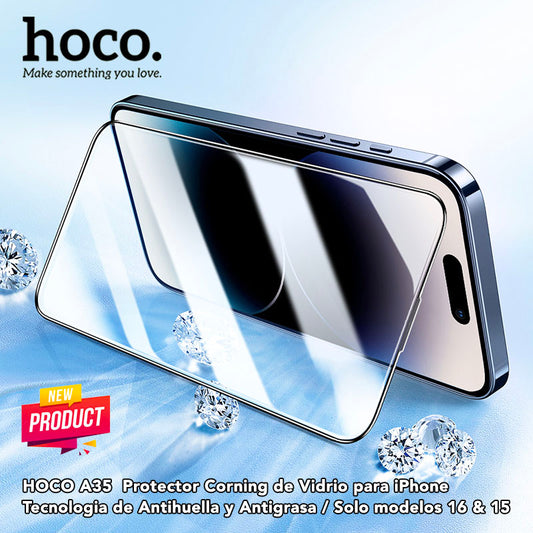HOCO A35 Protector de Pantalla Corning Glass