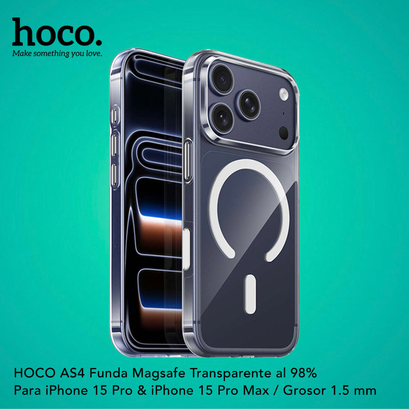 HOCO AS4 Funda Magsafe de alta Transparencia