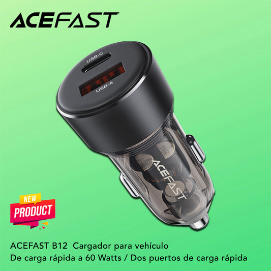 ACEFAST B12 Cargador de Auto Súper Rápido / 60 Watts