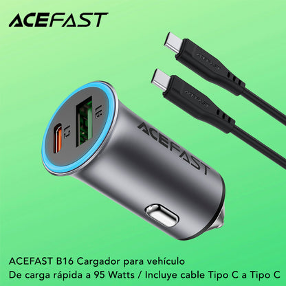 ACEFAST B16 Cargador de Auto Rápido hasta 95 Watts