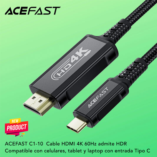 ACEFAST C1-10  Cable Tipo C a HDMI 4k 60Hz