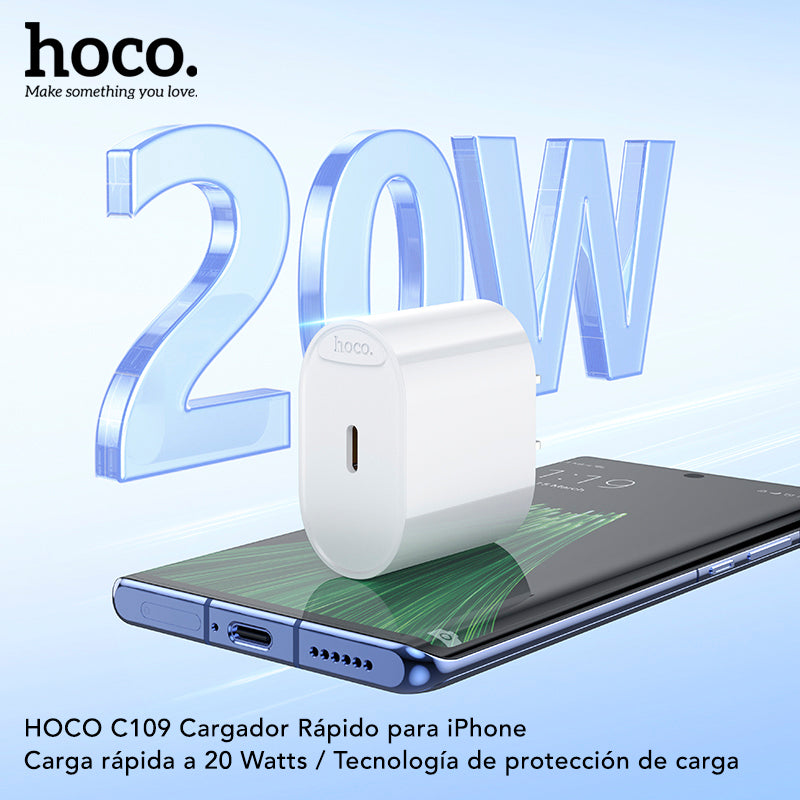 HOCO C109 Cargador Rápido 20 Watts
