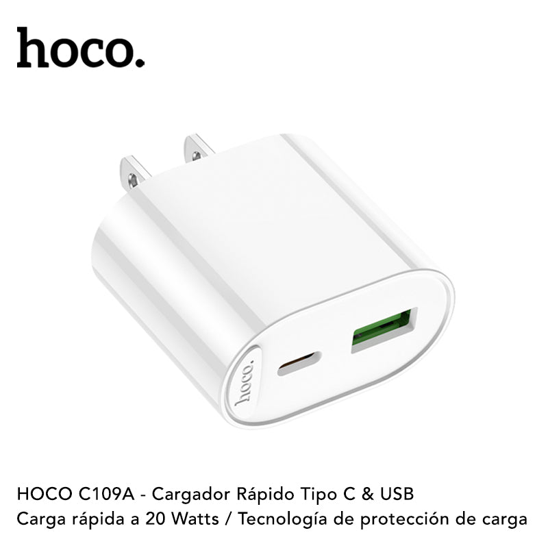 HOCO C109A Cargador Rápido 20 Watts