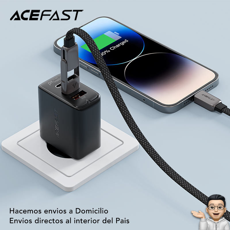 ACEFAST C13-04 Cable Tipo C a Tipo C a 60 Watts 2en1