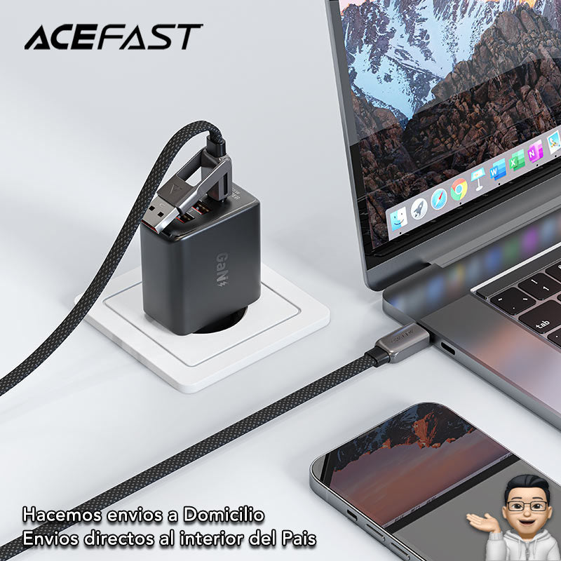 ACEFAST C13-04 Cable Tipo C a Tipo C a 60 Watts 2en1