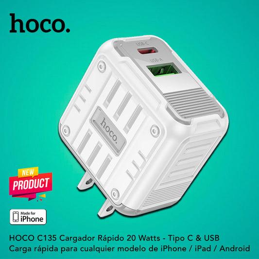 HOCO C135 Cargador Rápido 20 Watts