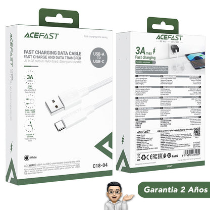 ACEFAST C18-04 Cable Tipo C a USB 3A