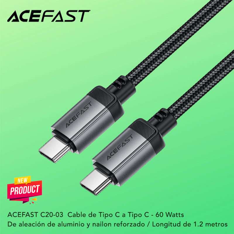 ACEFAST C20-03 Cable Tipo C a Tipo C a 60 Watts