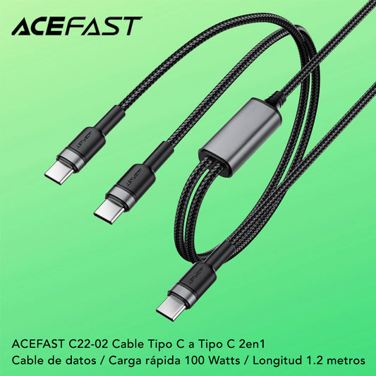 ACEFAST C22-02 Cable Tipo C a Tipo C x 2