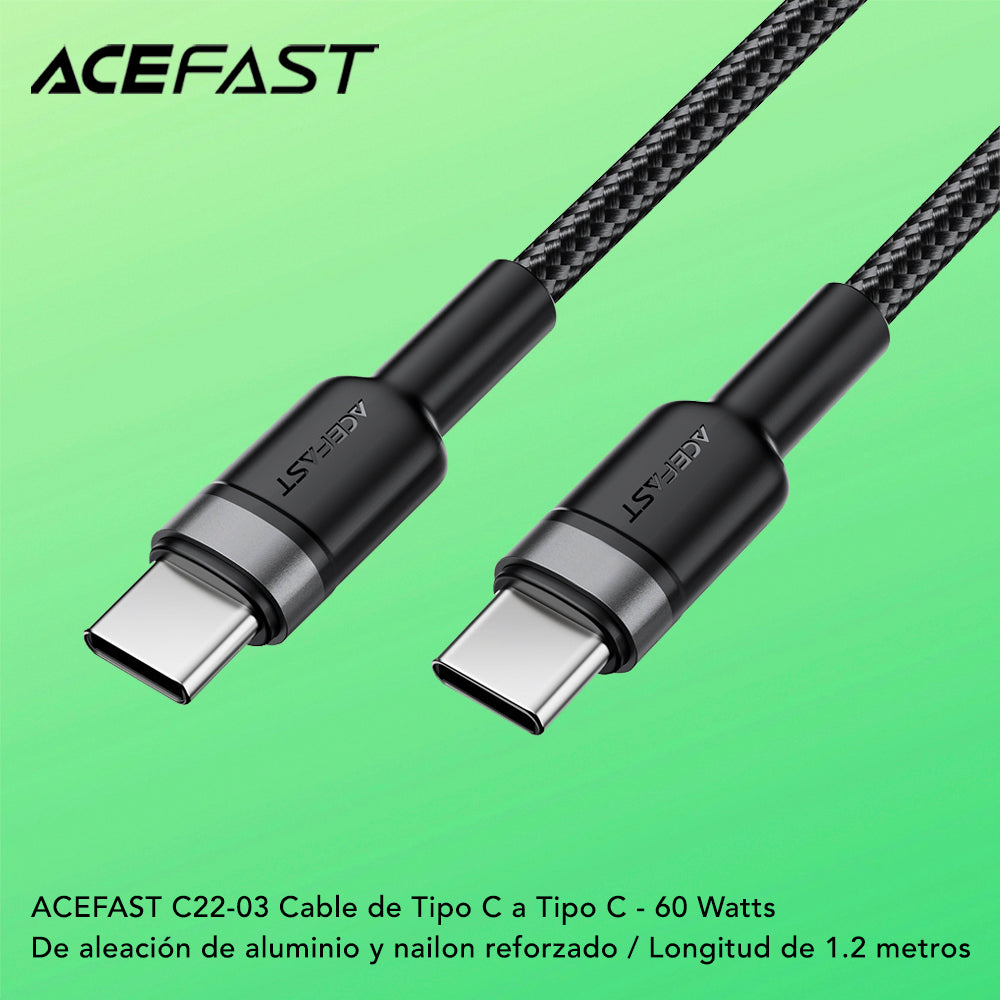 ACEFAST C22-03 Cable Tipo C a Tipo C a 60 Watts