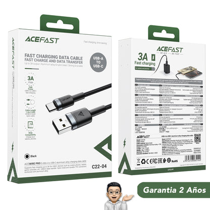 ACEFAST C22-04 Cable Tipo C a USB 3A