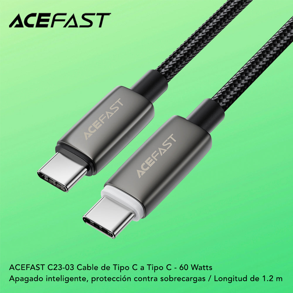 ACEFAST C23-03 Cable Inteligente Tipo C a Tipo C a 60 Watts