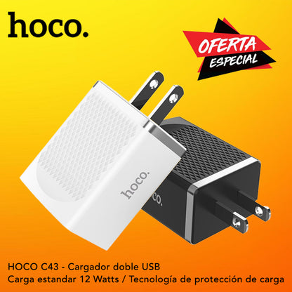 HOCO C43 Cargador Rápido USB 12 Watts