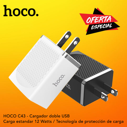 HOCO C43 Cargador Rápido USB 12 Watts