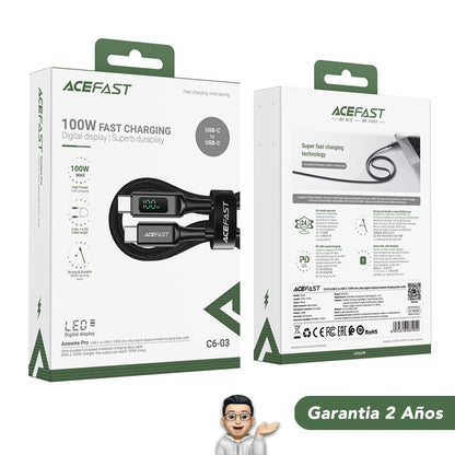 ACEFAST C6-03 Cable Tipo C a Tipo C a 100 Watts