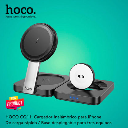 HOCO CQ11 Base inalámbrica 3en1 para iPhone