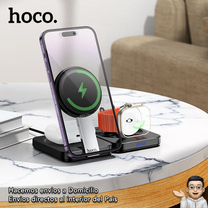 HOCO CQ11 Base inalámbrica 3en1 para iPhone
