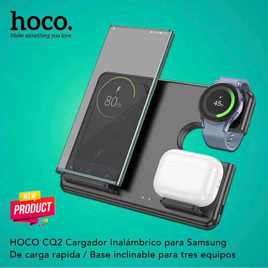 HOCO CQ2 Base inalámbrica 3en1 para Samsung