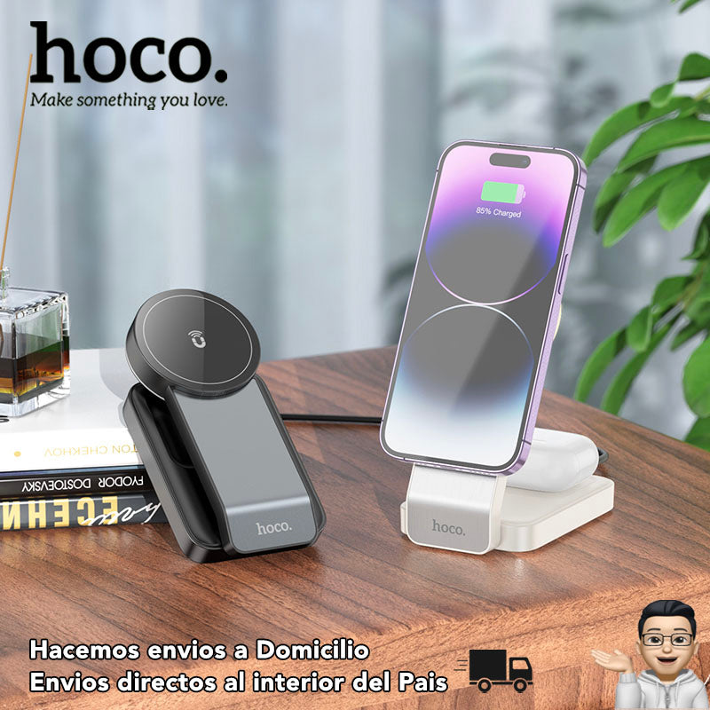 HOCO CQ3 Base inalámbrica 3en1 para iPhone