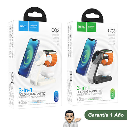 HOCO CQ3 Base inalámbrica 3en1 para iPhone