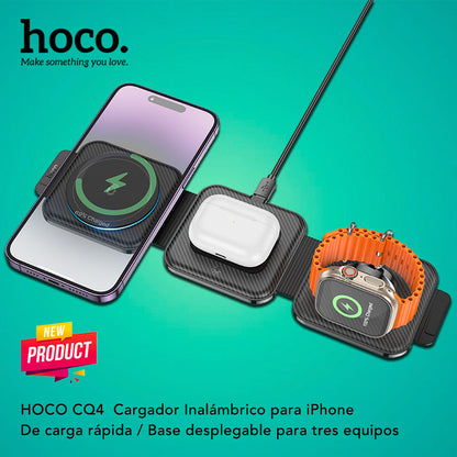 HOCO CQ4 Base inalámbrica 3en1 para iPhone