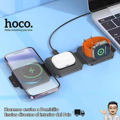 HOCO CQ4 Base inalámbrica 3en1 para iPhone