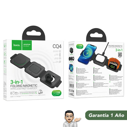 HOCO CQ4 Base inalámbrica 3en1 para iPhone