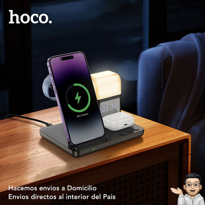 HOCO CQ9 Base inalámbrica 3en1 para iPhone y Samsung